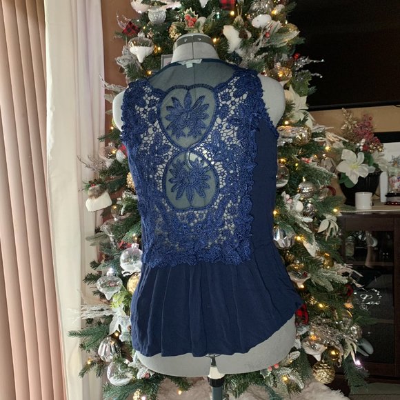 IT Girl Lace Back Women's Blouse - Picture 7 of 15